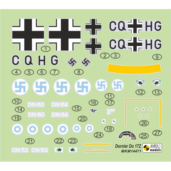 Mark I Mkm144071 1/144 Dornier Do 17z-2/3 In Finland German Light Bomber