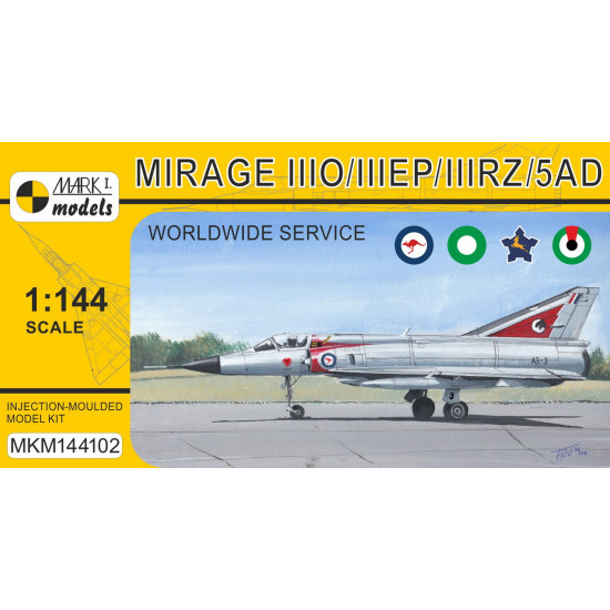 Mark I Mkm144102 1/144 Mirage Iiio/Ep/Rz/5ad Worldwide Service French Fighter