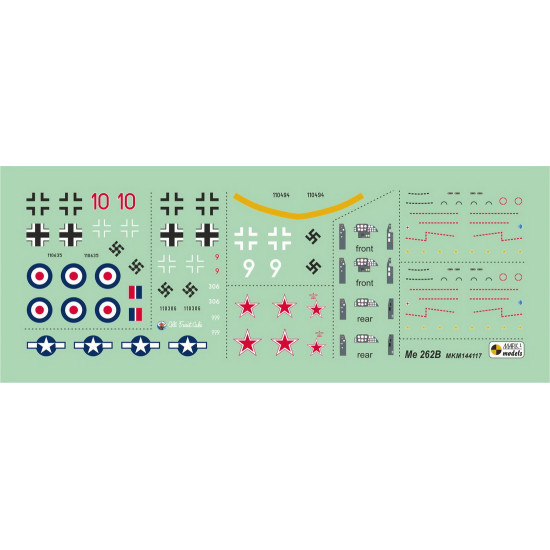 Mark I Mkm144117 1/144 Messerschmitt Me 262b Night German Jet Fighter