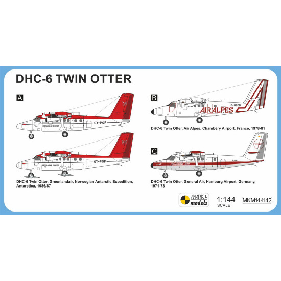 Mark I Mkm144142 1/144 De Havilland Dhc-6 Twin Otter Twotter In Civilian Skies