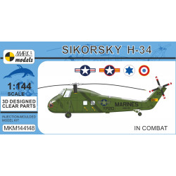 Mark I Mkm144148 1/144 Sikorsky H-34 In Combat Vietnam Algeria Israel Helicopter