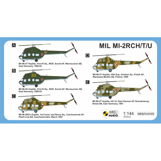 Mark I Mkm144149 1/144 Mil Mi-2 Hoplite Warsaw Pact Soviet Helicopter