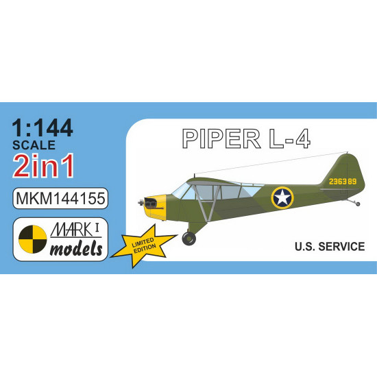 Mark I Mkm144155 1/144 Piper L-4 Grasshopper Us Service Aircraft Wwii 2pcs