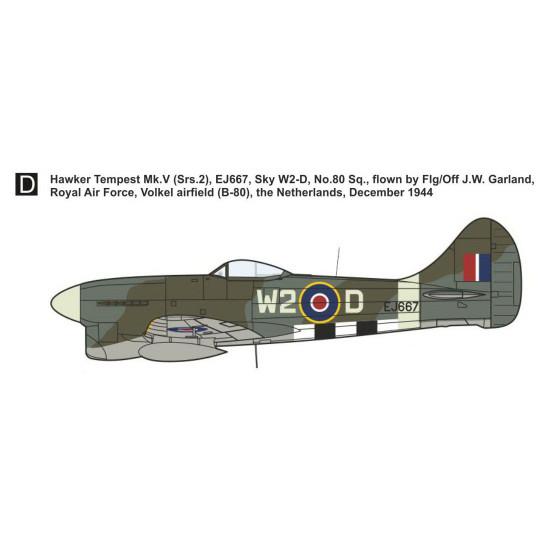 Mark I Mkm144177 1/144 Hawker Tempest Mk.v Fighter Aces Raf Fighter Wwii