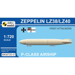 Mark I Mkm720-01 1/720 Zeppelin P-class Lz38/Lz40 First Attackers Rigid Airship