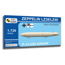 Mark I Mkm720-01 1/720 Zeppelin P-class Lz38/Lz40 First Attackers Rigid Airship