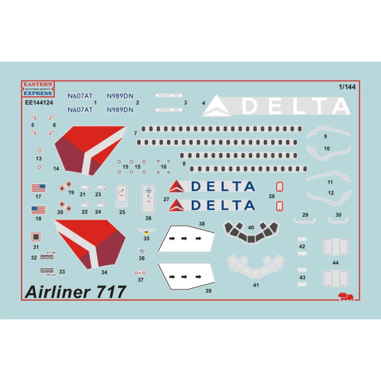 EASTERN EXPRESS 1/144 AIRLINER B-717 DELTA EE144124