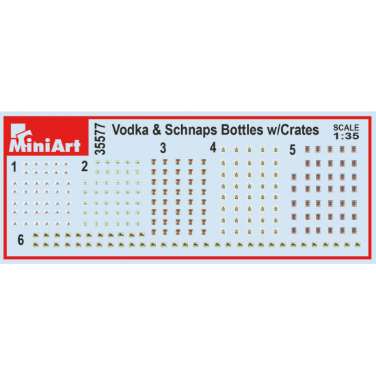 MINIART 35577 - VODKA BOTTLES WITH CRATES WWII - PLASTIC MODELS KIT 1/35 SCALE
