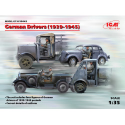 ICM 35642 1/35 SCALE MODEL KIT GERMAN DRIVERS (1939-1945) (4 FIGURES) WW II