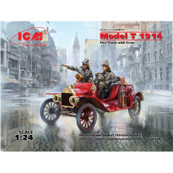 ICM 24017 MODEL T 1914 FIRE TRUCK WITH CREW PLASTIC MODEL KIT 1/24 SCALE