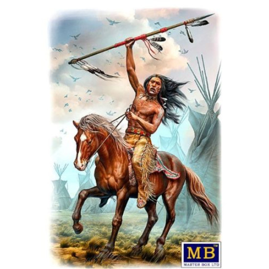 Wild West Indian Wars BUFFALO HUNTER. RUNNING BEAR 1/24 scale MASTER BOX 24048