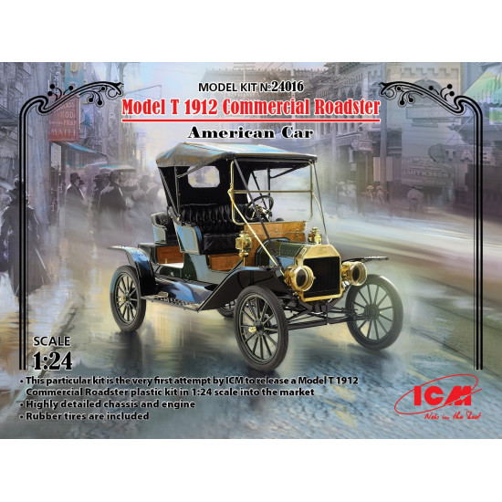CAR Model T 1912 Commercial Roadster, American Car 1/24 ICM 24016