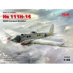 WWII German Bomber He 111H-16, 1/48 ICM 48263
