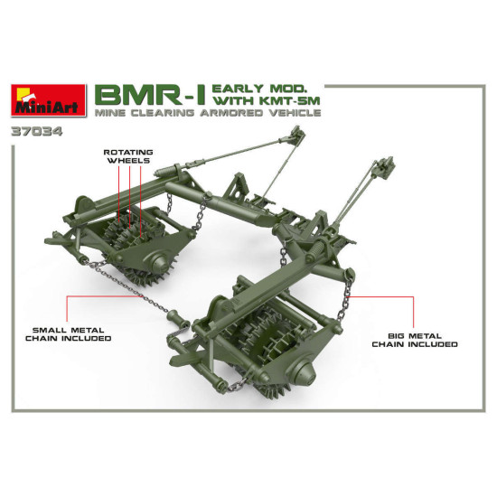 MINIART 37034 BMR-1 EARLY MOD. WITH KMT-5M 1/35 SCALE MODEL Military Miniatures