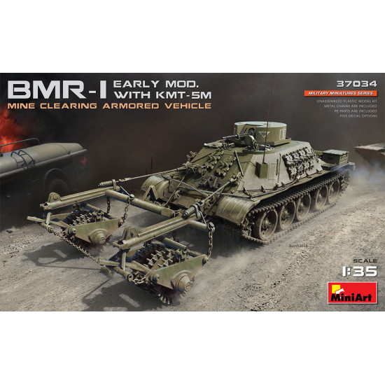 MINIART 37034 BMR-1 EARLY MOD. WITH KMT-5M 1/35 SCALE MODEL Military Miniatures