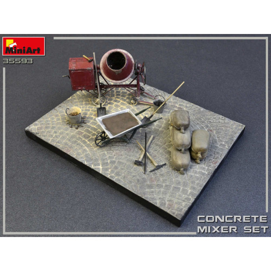 MINIART 35593 CONCRETE MIXER SET 1/35 SCALE MODEL KIT Accessories for building