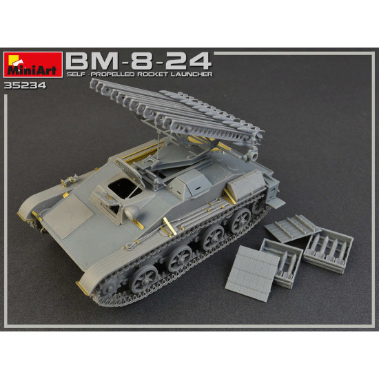 MINIART 35234 1/35 SCALE MODEL SOVIET KBM-8-24 SELF-PROPELLED ROCKET LAUNCHER