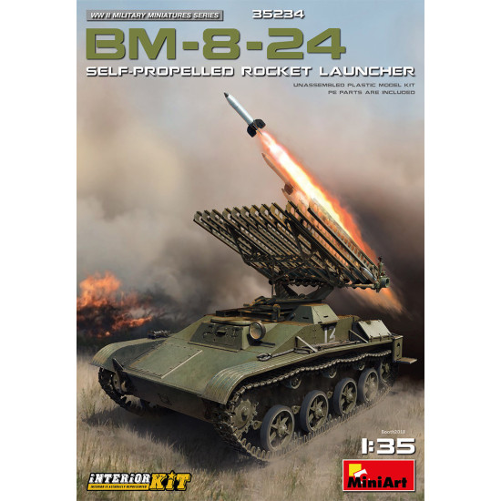 MINIART 35234 1/35 SCALE MODEL SOVIET KBM-8-24 SELF-PROPELLED ROCKET LAUNCHER