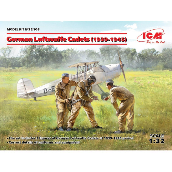 ICM 32103 - German Luftwaffe Cadets (1939-1945) 3 figures - 1/32 scale model kit