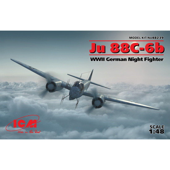 ICM 48239 - Ju 88C-6b WWII German Night Fighter 1/48 scale model kit 300 mm