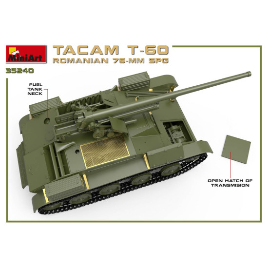 Miniart 35240 - ROMANIAN 76-mm SPG TACAM T-60 INTERIOR KIT World War II 1/35