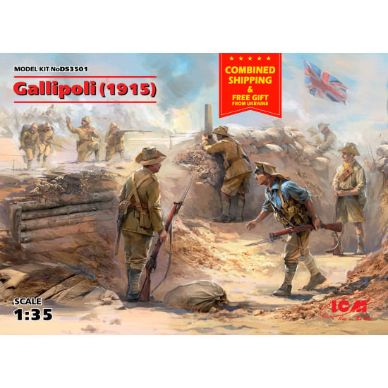 GALLIPOLI (1915) ANZAC INFANTRY AND TURKISH WORLD WAR I INFANTRY 1/35 ICM DS3501