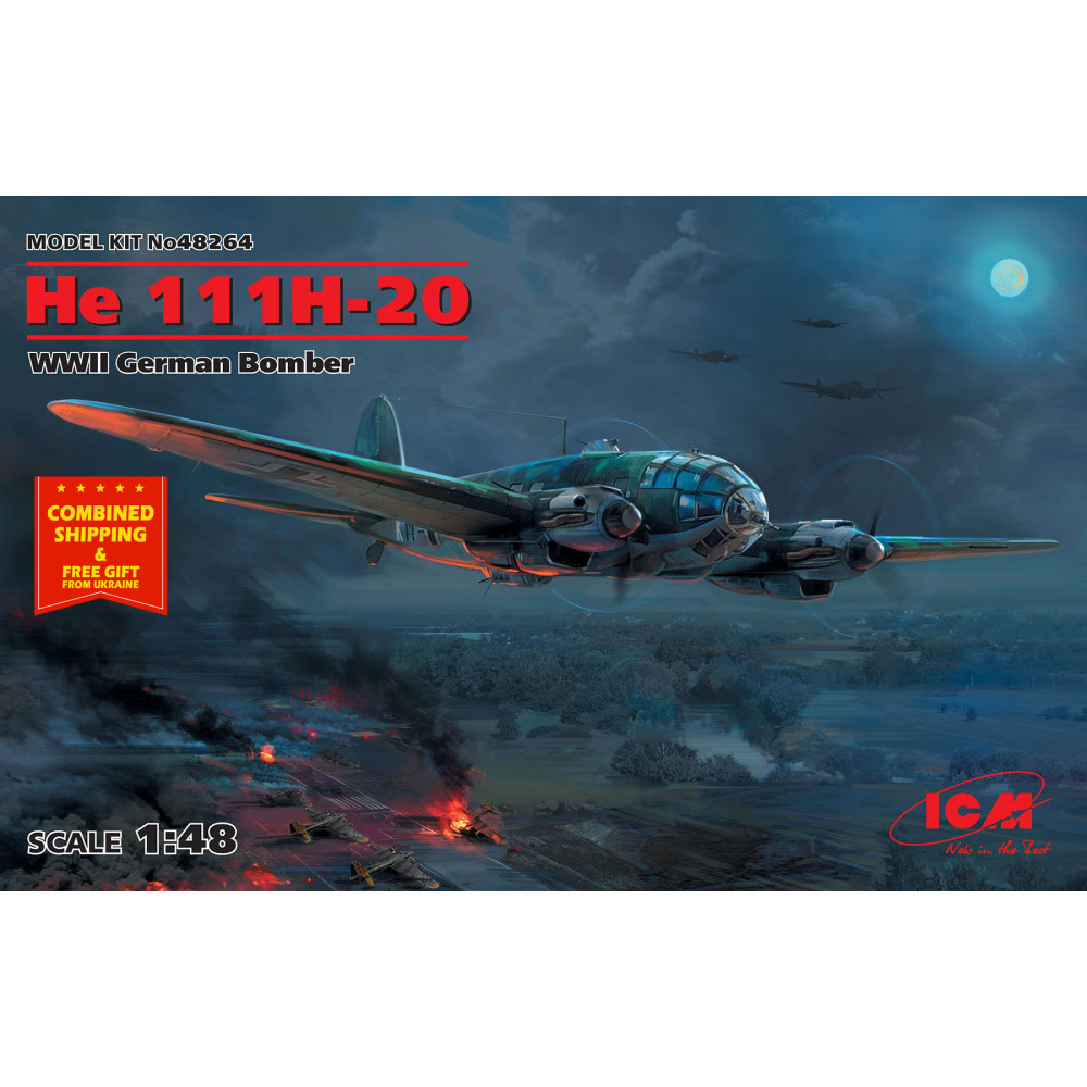 ICM 48264 - He 111H-20, WWII German Bomber World War II 1/48 scale