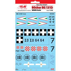 ICM D3201 - Decal for Bucker Bu 131D Axis WWII 1/32 scale