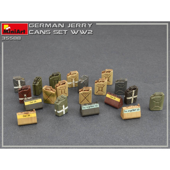MiniArt 35588 German Jerry Cans Set World War 2 1/35 Scale Plastic Model Kit for sale online 