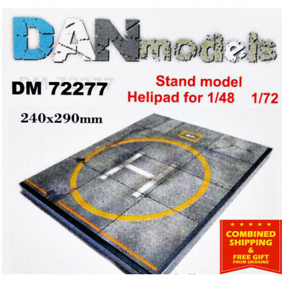 STAND FOR MODELS. TOPIC: HELICOPTER PARKING (240X290 MM) 1/72 DAN MODELS 72277