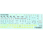 DECAL FOR STENCILS FOR NORTH AMERICAN B-25C/D/J MITCHELL 1/72 Foxbot 72-012