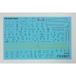 DECAL FOR STENCILS FOR P-39 AIRACOBRA 1/72 SCALE Foxbot 72-031