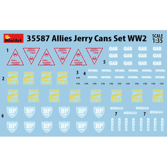 MiniArt 35587 Allies Jerry Cans Set Ww2 1/35 Plastic Model Kit for sale online 