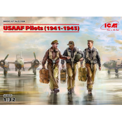 ICM 32104 - USAAF PILOTS (1941-1945) (3 FIGURES) World War II 1/32 SCALE