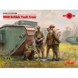 ICM 35708 - WWI BRITISH TANK CREW (4 FIGURES) World War I 1/35 SCALE