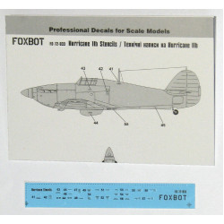 DECALS STENCILS FOR HURRICANE 1/72 SCALE Foxbot 72-033