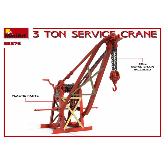 Miniart 35576 - 1/35 3 ton service crane, plastik model kit
