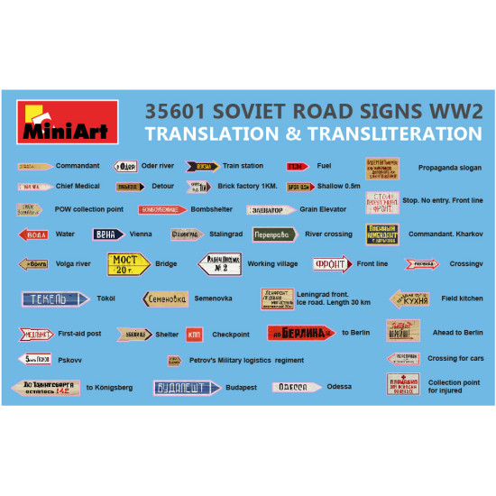 Miniart 35601 - 1/35 soviet road signs ww2