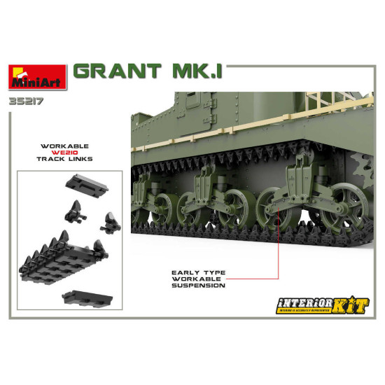 MINIART 35217 1/35 SCALE MODEL GRANT Mk.I INTERIOR KIT