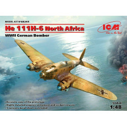 ICM 48265 - 1/48 He 111H-6 North Africa,WWII German Bomber, plastic model kit 