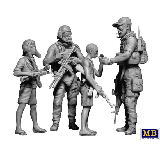Us Stock Master Box 35200 - 1/35 Somewhere On Our Planet. Sharing A Smoke Scale Model Kit