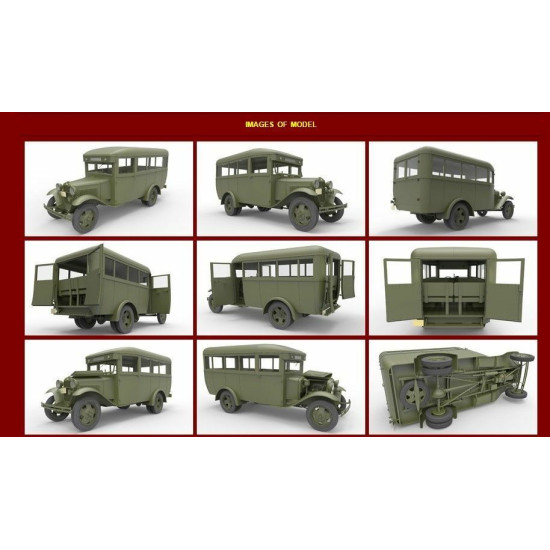 Miniart 35149 - 1/35 GAZ-03-30 Soviet Bus, Model 1938 USSR Military Car Mod.