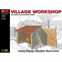 Miniart 35521 - 1/35 Village Workshop Building Plastic Model Diorama Kit