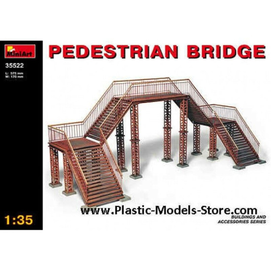 Miniart 35522 - 1/35 Pedestrian Bridge for Diorama Plastic Model Figure Kit