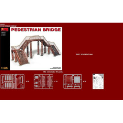 Miniart 35522 - 1/35 Pedestrian Bridge for Diorama Plastic Model Figure Kit