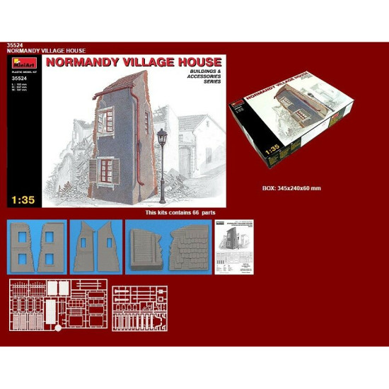 Miniart 35524 - 1/35 Normandy Villadge House Building for Diorama Plastic Model