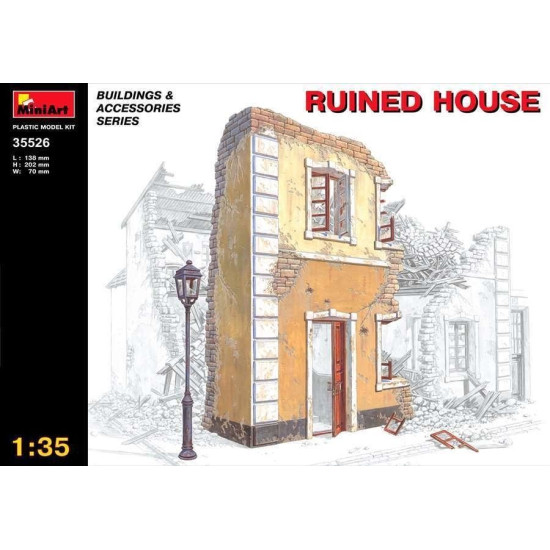 Miniart - Ruined House 35526 1/35 Scale Model Scenery