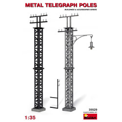 Miniart 35529 - 1/35 Metal Telegraph Poles for Diorama Plastic Models Kit