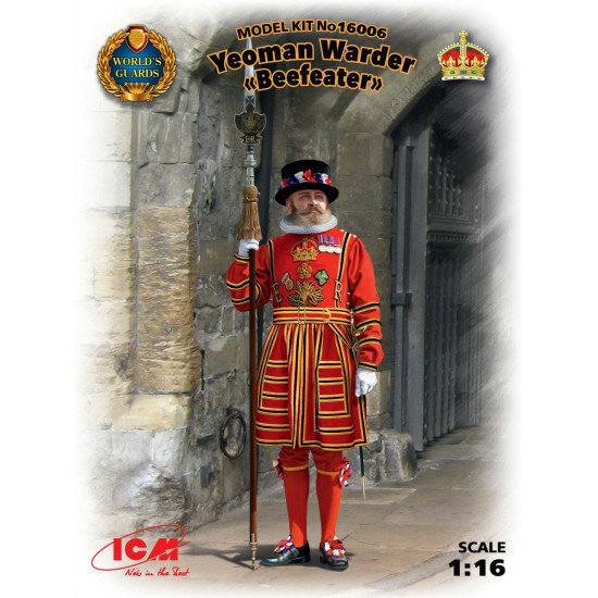 ICM 16006 - Yeoman Warder beefeater 1 Figure 1/16 Scale Model Kit 112 mm