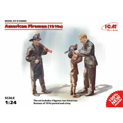 ICM 24005 - 1/24 American Firemen (1910s) 3 figures scale plastic model kit
